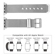 Milanaise mit Schnallenarmband - Champagner Gold - Geeignet f&uuml;r Apple Watch 44mm / 45mm / 46mm / 49mm