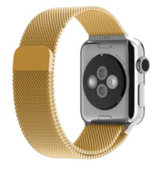 Milanaise-Edelstahlarmband - Gold - Geeignet f&uuml;r Apple Watch 38mm / 40mm / 41mm / 42mm