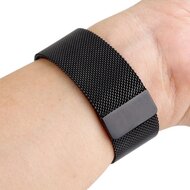 Milanaise-Edelstahlarmband - Schwarz - Geeignet f&uuml;r Apple Watch 44mm / 45mm / 46mm / 49mm