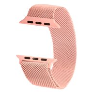 Milanaise-Edelstahlarmband - Rosa - Geeignet f&uuml;r Apple Watch 44mm / 45mm / 46mm / 49mm