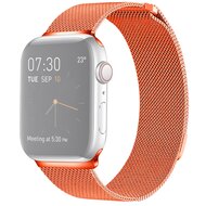 Milanaise-Edelstahlarmband - Orange - Geeignet f&uuml;r Apple Watch 44mm / 45mm / 46mm / 49mm