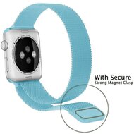 Milanaise-Edelstahlarmband - Hellblau - Geeignet f&uuml;r Apple Watch 44mm / 45mm / 46mm / 49mm