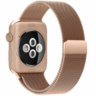 Milanaise-Edelstahlarmband - Champagner-Gold - Geeignet f&uuml;r Apple Watch 44mm / 45mm / 46mm / 49mm
