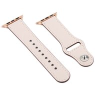 Lederarmband - Taupe - Geeignet f&uuml;r Apple Watch 38mm / 40mm / 41mm / 42mm