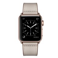Lederarmband - Taupe - Geeignet f&uuml;r Apple Watch 38mm / 40mm / 41mm / 42mm