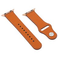 Lederarmband - Kamelbraun - Geeignet f&uuml;r Apple Watch 44mm / 45mm / 46mm / 49mm