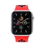 Solo Loop Sportband - Gr&ouml;&szlig;e: M - Rot + Schwarz - Geeignet f&uuml;r Apple Watch 38mm / 40mm / 41mm / 42mm