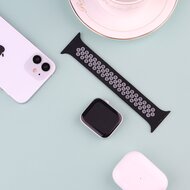 Solo Loop Sportband - Gr&ouml;&szlig;e: M - Schwarz + Grau - Geeignet f&uuml;r Apple Watch 38mm / 40mm / 41mm / 42mm