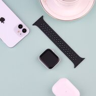 Solo Loop Sportarmband - Gr&ouml;&szlig;e: L - Schwarz - Geeignet f&uuml;r Apple Watch 38mm / 40mm / 41mm / 42mm