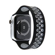 Solo Loop Sportband - Gr&ouml;&szlig;e: M - Schwarz + Grau - Geeignet f&uuml;r Apple Watch 44mm / 45mm / 46mm / 49mm