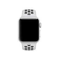 Sportarmband - Gr&ouml;&szlig;e: S/M - Wei&szlig; + Schwarz - Geeignet f&uuml;r Apple Watch 38mm / 40mm / 41mm / 42mm