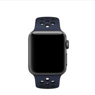 Sportarmband - Gr&ouml;&szlig;e: S/M - Blau + Schwarz - Geeignet f&uuml;r Apple Watch 38mm / 40mm / 41mm / 42mm