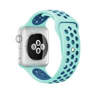 Sportarmband - Gr&ouml;&szlig;e: S/M - Blau + Gr&uuml;n - Geeignet f&uuml;r Apple Watch 38mm / 40mm / 41mm / 42mm