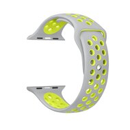 Sportarmband - Gr&ouml;&szlig;e: M/L - Grau + Gelb - Geeignet f&uuml;r Apple Watch 38mm / 40mm / 41mm