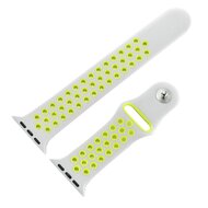 Sportarmband - Gr&ouml;&szlig;e: M/L - Grau + Gelb - Geeignet f&uuml;r Apple Watch 38mm / 40mm / 41mm