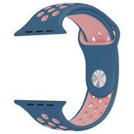 Sportarmband - Gr&ouml;&szlig;e: M/L - Blau + Pink - Geeignet f&uuml;r Apple Watch 38mm / 40mm / 41mm / 42mm
