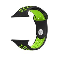 Sportarmband - Gr&ouml;&szlig;e: S/M - Schwarz + Gr&uuml;n - Geeignet f&uuml;r Apple Watch 44mm / 45mm / 46mm / 49mm