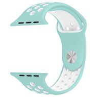 Sportarmband - Gr&ouml;&szlig;e: S/M - Wei&szlig; + Gr&uuml;n - Geeignet f&uuml;r Apple Watch 44mm / 45mm / 46mm / 49mm