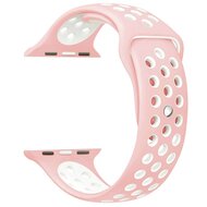 Sportarmband - Gr&ouml;&szlig;e: S/M - Pink + Wei&szlig; - Geeignet f&uuml;r Apple Watch 44mm / 45mm / 46mm / 49mm