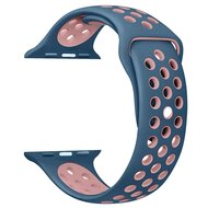 Sportarmband - Gr&ouml;&szlig;e: S/M - Blau + Pink - Geeignet f&uuml;r Apple Watch 44mm / 45mm / 46mm / 49mm