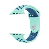 Sportarmband - Gr&ouml;&szlig;e: S/M - Blau + Gr&uuml;n - Geeignet f&uuml;r Apple Watch 44mm / 45mm / 46mm / 49mm
