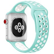 Sportarmband - Gr&ouml;&szlig;e: M/L - Wei&szlig; + Gr&uuml;n - Geeignet f&uuml;r Apple Watch 44mm / 45mm / 46mm / 49mm