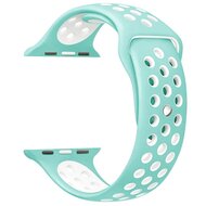 Sportarmband - Gr&ouml;&szlig;e: M/L - Wei&szlig; + Gr&uuml;n - Geeignet f&uuml;r Apple Watch 44mm / 45mm / 46mm / 49mm