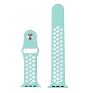 Sportarmband - Gr&ouml;&szlig;e: M/L - Wei&szlig; + Gr&uuml;n - Geeignet f&uuml;r Apple Watch 44mm / 45mm / 46mm / 49mm