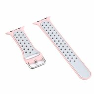 Silikon-Sportband mit Schnalle - Pink + Multicolour - Geeignet f&uuml;r Apple Watch 38mm / 40mm / 41mm / 42mm