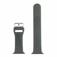 Silikon-Sportband mit Schnalle - Olivgr&uuml;n + Schwarz - Geeignet f&uuml;r Apple Watch 44mm / 45mm / 46mm / 49mm