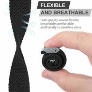 Geflochtenes Armband - Schwarz - Geeignet f&uuml;r Apple Watch 38mm / 40mm / 41mm / 42mm