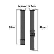 Fitbit Luxe - Milanaise-Armband mit Schnallenverschluss - Schwarz