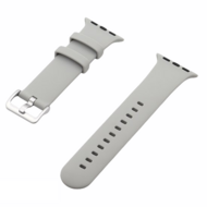 Gummi-Sportarmband mit Schnalle - Grau - Geeignet f&uuml;r Apple Watch 38mm / 40mm / 41mm / 42mm