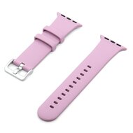 Gummi-Sportarmband mit Schnalle - Hellviolett - Geeignet f&uuml;r Apple Watch 44mm / 45mm / 46mm / 49mm