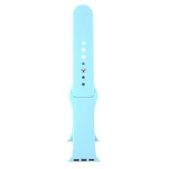 Gummi-Sportband - Babyblau - Geeignet f&uuml;r Apple Watch 38mm / 40mm / 41mm / 42mm