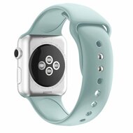 Silikon-Sportband - Smaragdgr&uuml;n - Doppeldruckknopf-Verschluss - Geeignet f&uuml;r Apple Watch 44mm / 45mm / 46mm / 49mm