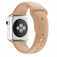 Silikon-Sportband - Walnuss - Doppeldruckknopf-Verschluss - Passend f&uuml;r Apple Watch 44mm / 45mm / 46mm / 49mm