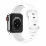 Silikon-Sportband - Wei&szlig; - Gr&ouml;&szlig;e: M/L - Geeignet f&uuml;r Apple Watch 44mm / 45mm / 46mm / 49mm