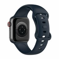 Silikon-Sportband - Dunkelblau - Gr&ouml;&szlig;e: M/L - Passend f&uuml;r Apple Watch 44mm / 45mm / 46mm / 49mm