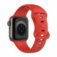 Silikon-Sportband - Rot - Gr&ouml;&szlig;e: M/L - Geeignet f&uuml;r Apple Watch 44mm / 45mm / 46mm / 49mm
