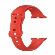 Silikon-Sportband - Rot - Gr&ouml;&szlig;e: M/L - Geeignet f&uuml;r Apple Watch 44mm / 45mm / 46mm / 49mm