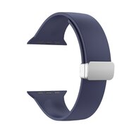 Silikonarmband - Faltschlie&szlig;e - Dunkelblau - Geeignet f&uuml;r Apple Watch 38mm / 40mm / 41mm / 42mm