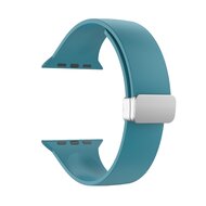 Silikonarmband - Faltschlie&szlig;e - Cyan - Geeignet f&uuml;r Apple Watch 38mm / 40mm / 41mm / 42mm