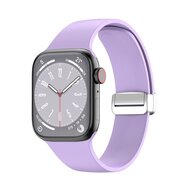 Silikonarmband - Faltschlie&szlig;e - Lila - Geeignet f&uuml;r Apple Watch 38mm / 40mm / 41mm / 42mm