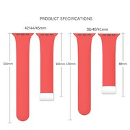 Silikonarmband - Faltschlie&szlig;e - Lila - Geeignet f&uuml;r Apple Watch 38mm / 40mm / 41mm / 42mm