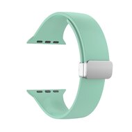 Silikonarmband - Faltschlie&szlig;e - Hellgr&uuml;n - Geeignet f&uuml;r Apple Watch 38mm / 40mm / 41mm / 42mm