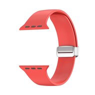 Silikonarmband - Faltschlie&szlig;e - Rot - Geeignet f&uuml;r Apple Watch 38mm / 40mm / 41mm / 42mm