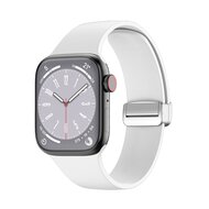 Silikonarmband - Faltschlie&szlig;e - Wei&szlig; - Geeignet f&uuml;r Apple Watch 38mm / 40mm / 41mm / 42mm