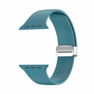 Silikonarmband - Faltschlie&szlig;e - Cyan - Geeignet f&uuml;r Apple Watch 44mm / 45mm / 46mm / 49mm