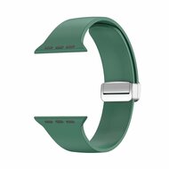 Silikonarmband - Faltschlie&szlig;e - Gr&uuml;n - Geeignet f&uuml;r Apple Watch 44mm / 45mm / 46mm / 49mm